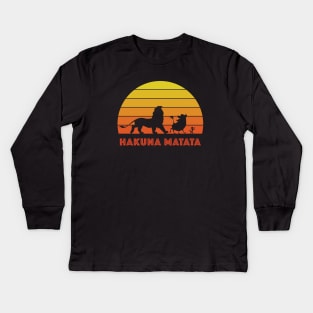 Hakuna Matata Sunset Kids Long Sleeve T-Shirt